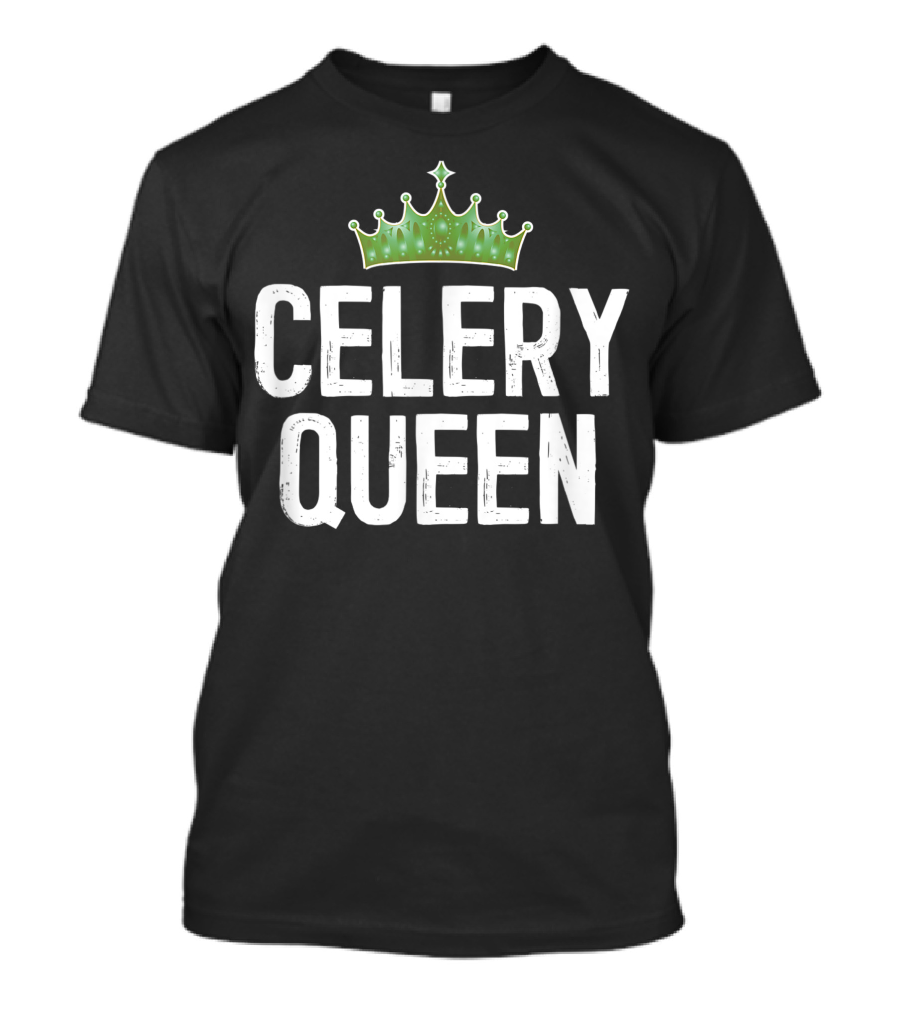 Celery Queen Vegan With Green Crown T-Shirt