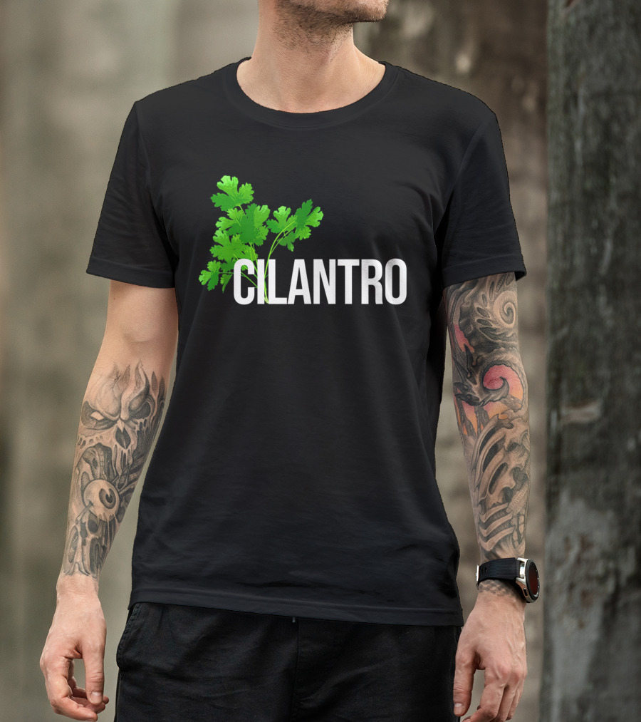 Cilantro Coriander Leaf Vegan Herb Plant Mexican Food Lovers T-Shirt
