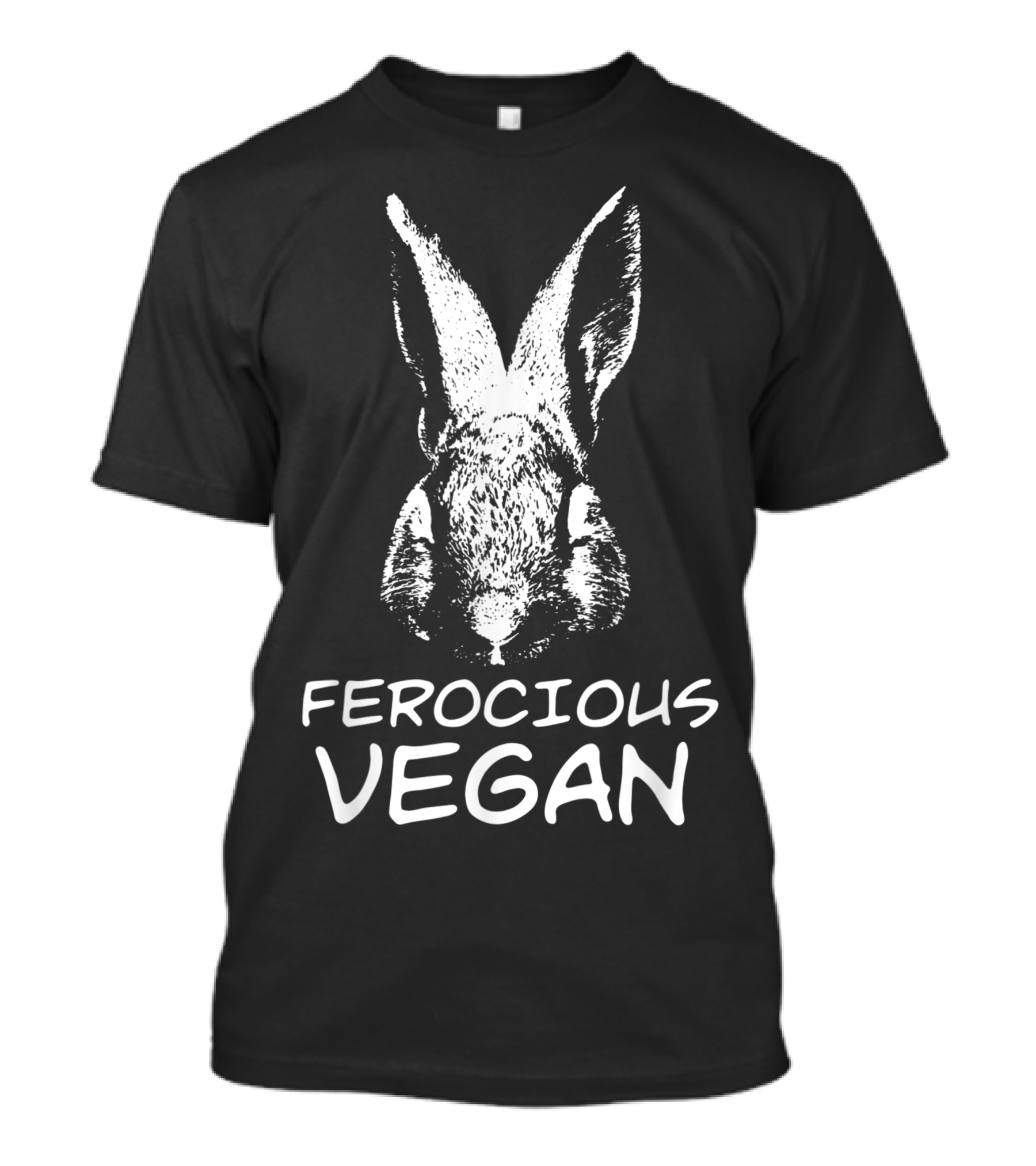 Ferocious Vegan Bunny Comical Ladies T-Shirt