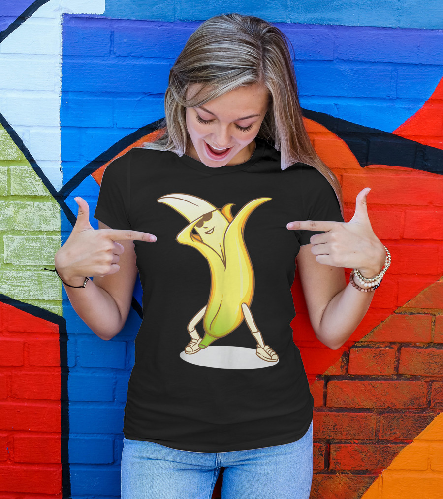 Cool Dab Banana Is Dabbing Art Cute Fruit Lover T-Shirt
