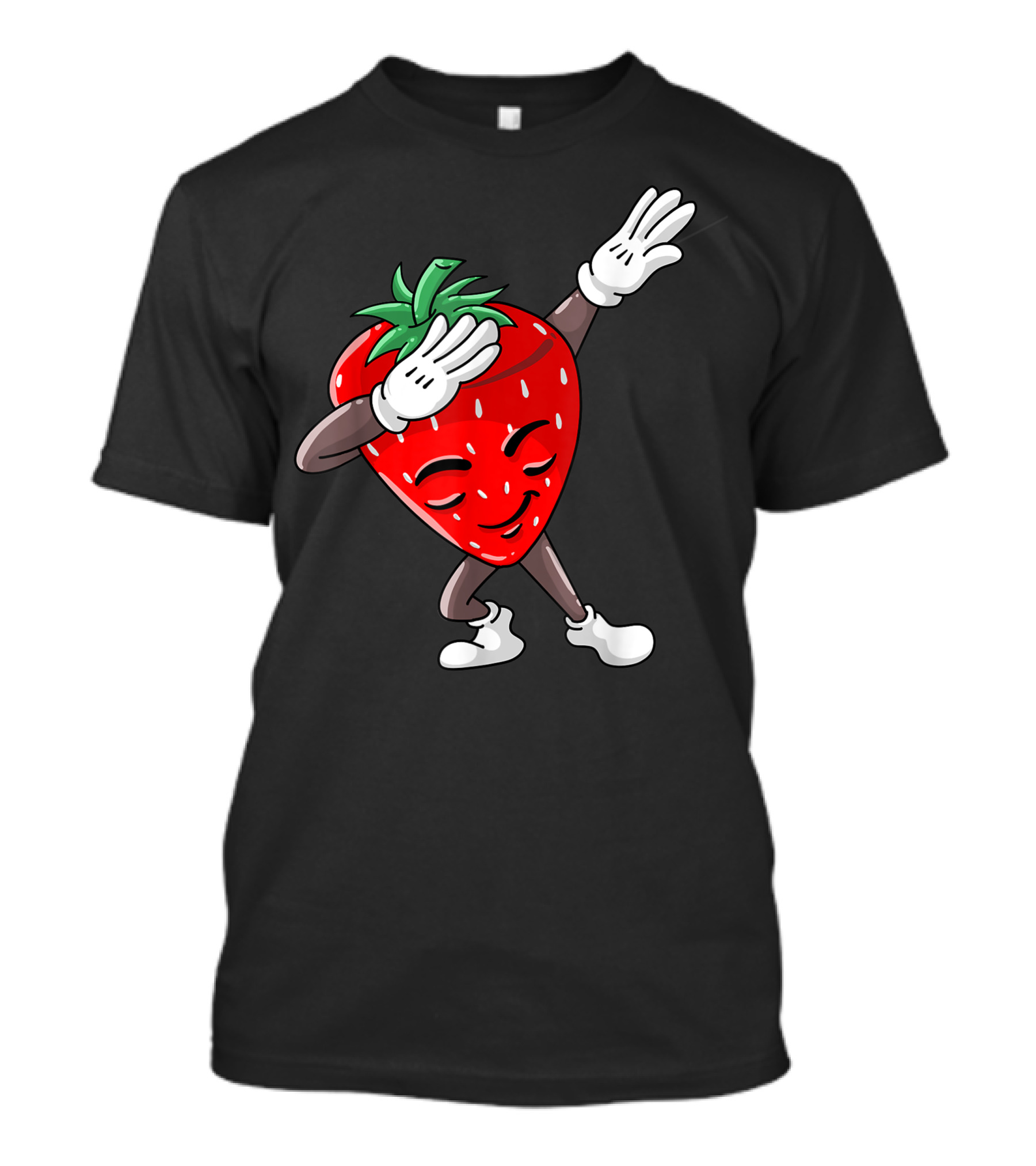Cool Sweet Fruit Dabbing Strawberry Love Dancer T-Shirt