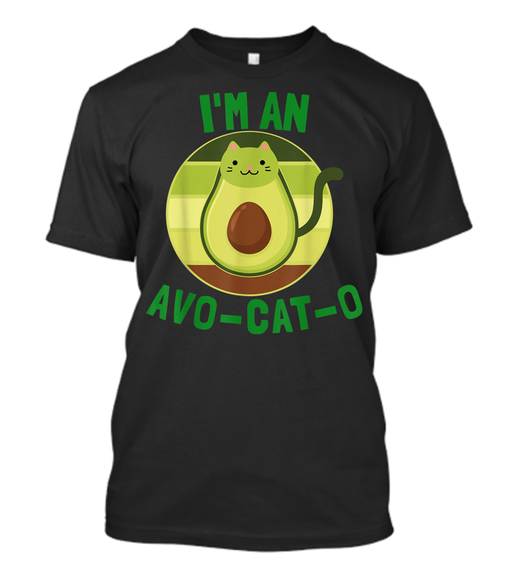 I'm An Avo-Cat-O Cute Avocado Cat Cat Lover Vegan Vegetarian T-Shirt