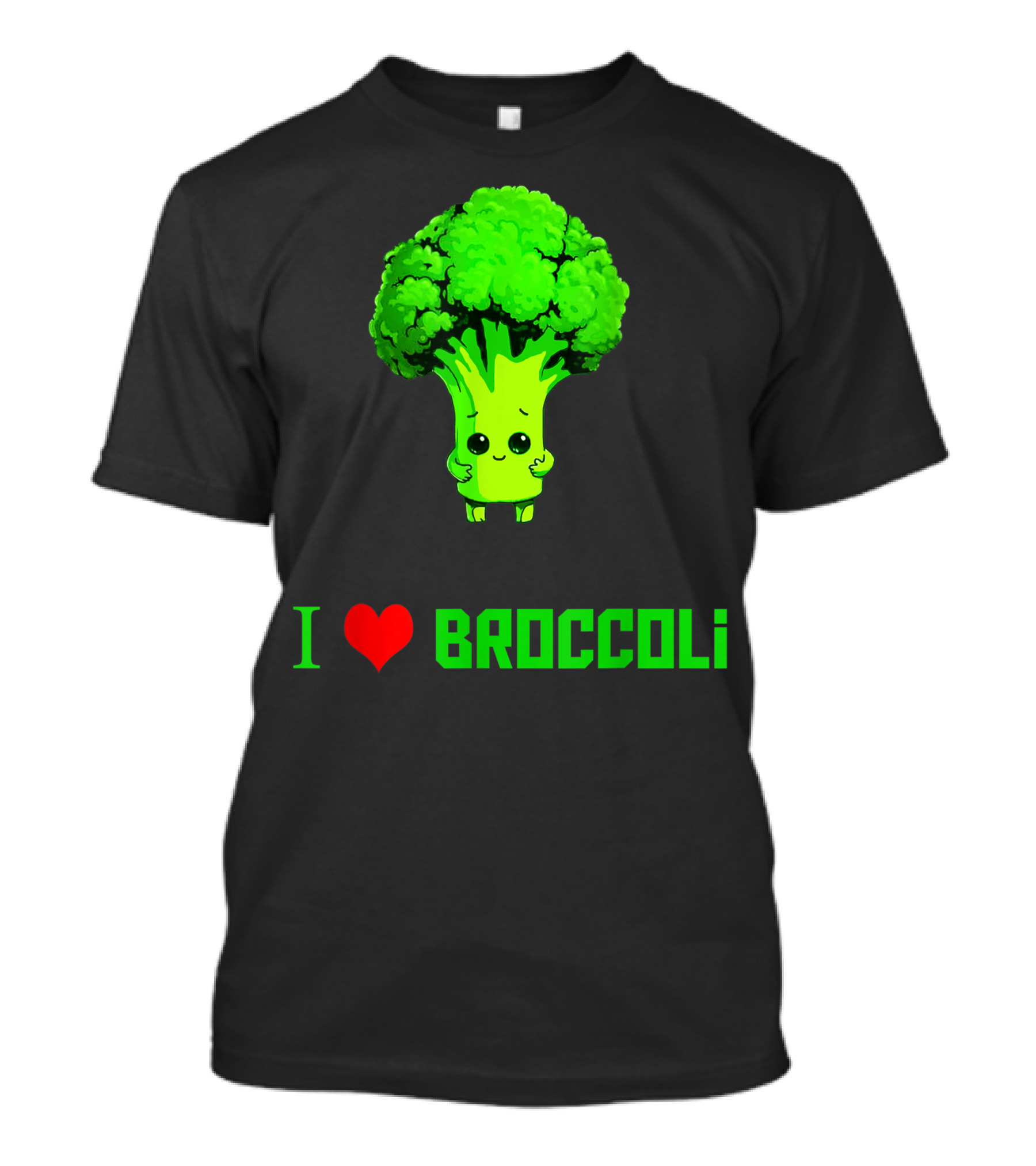 I Love Broccoli Cute Cool Vegan Veggie Lover T-Shirt