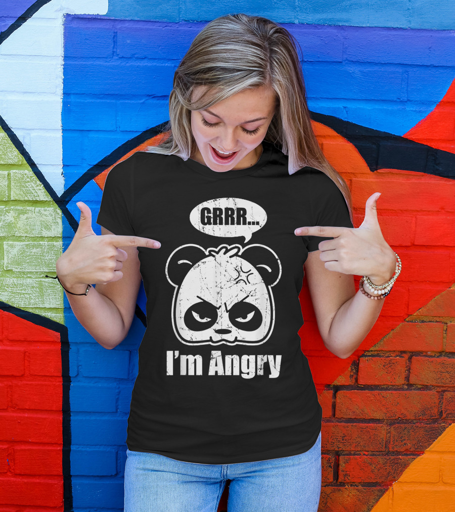 Grrr I'm Angry Cute Panda Lovers 05 T-Shirt