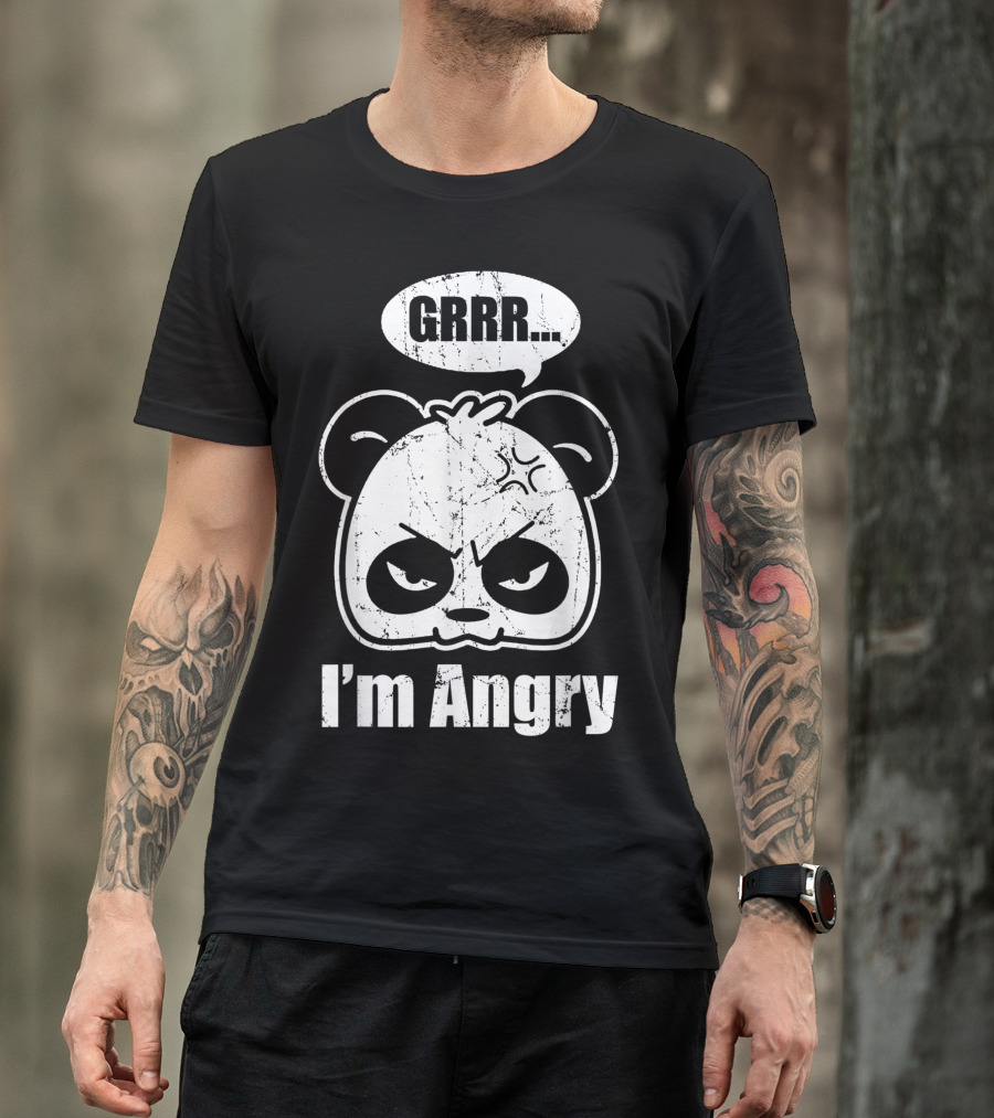 Grrr I'm Angry Cute Panda Lovers 05 T-Shirt