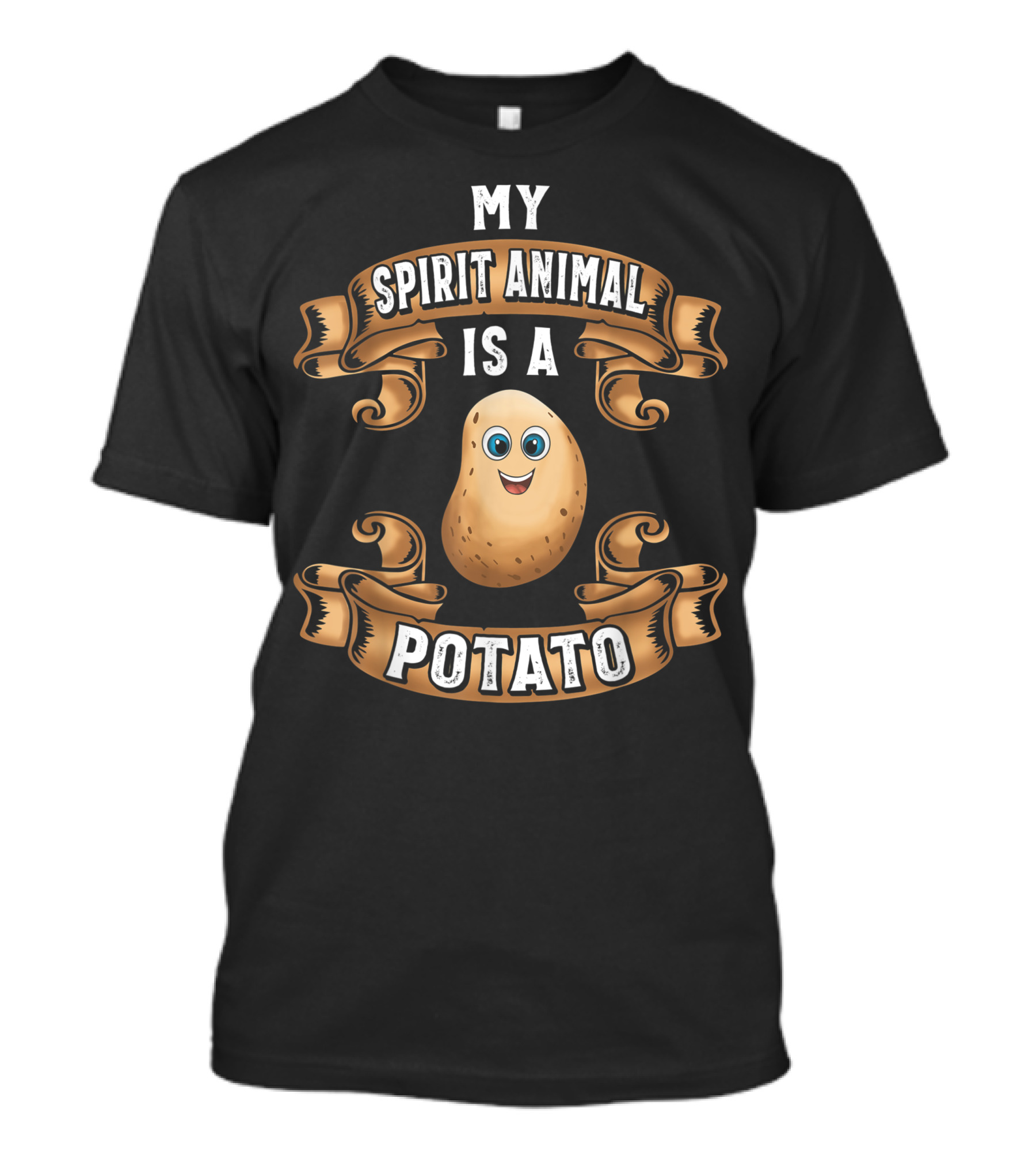 My Spirit Animal Is A Potato Cute Potato Vegan Food Gag T-Shirt