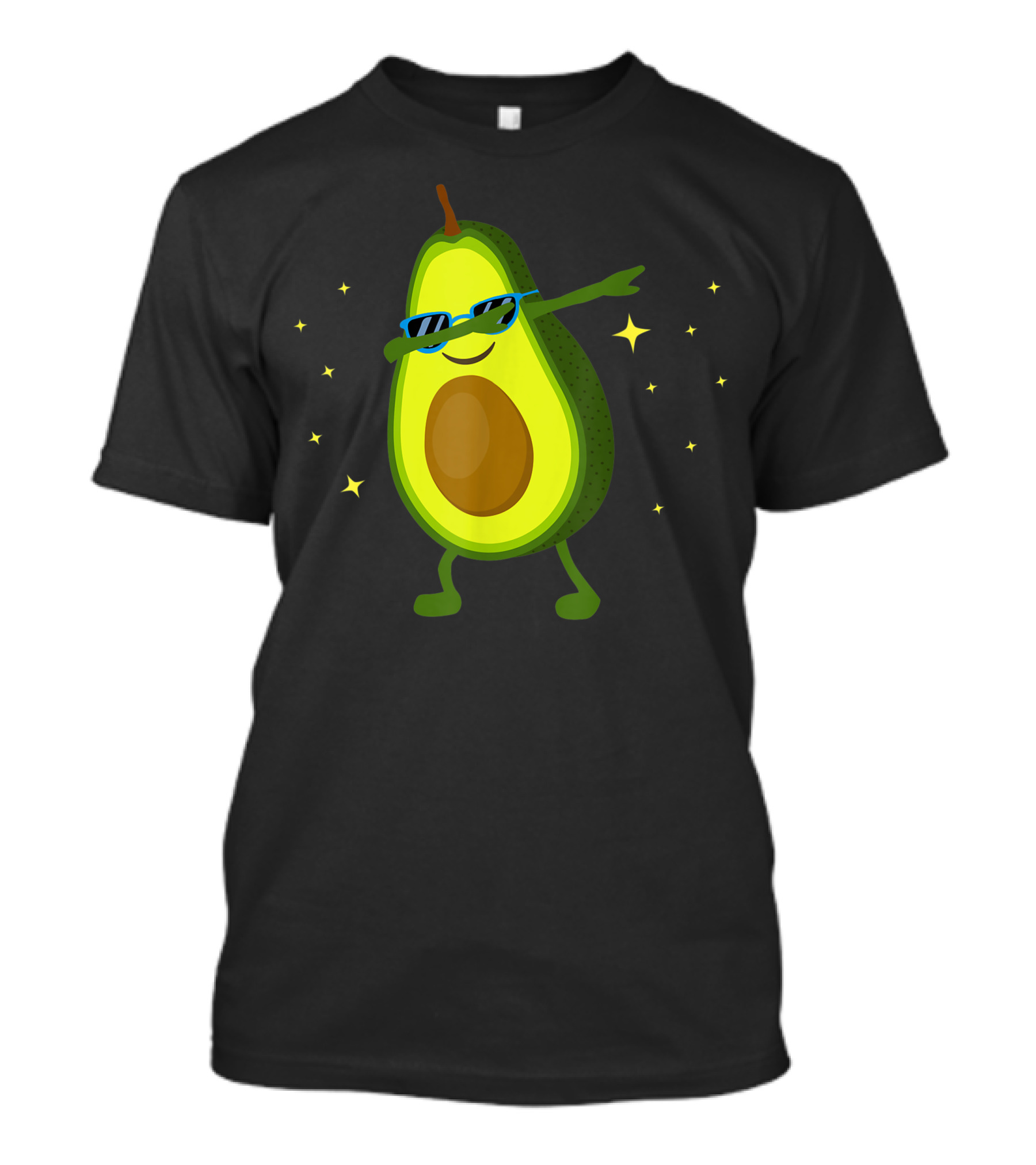 Dabbing Avocado Sunglasses Vegan Stars T-Shirt