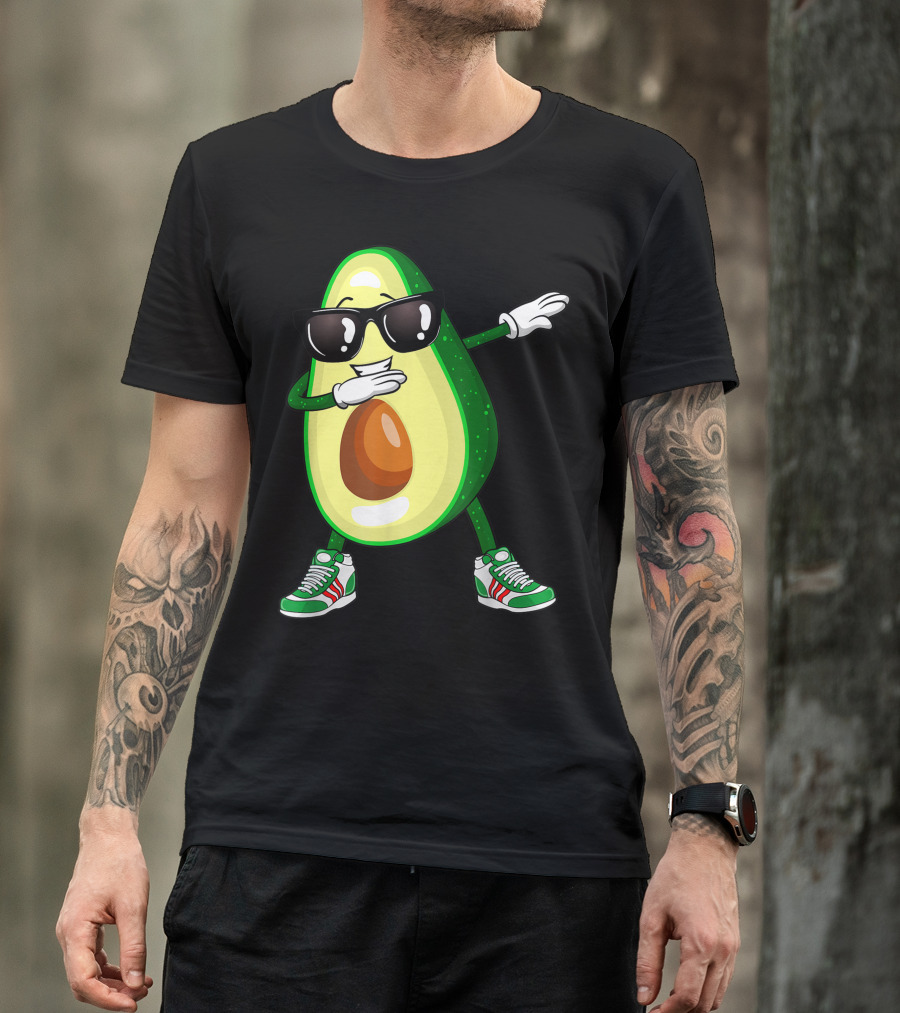 Dabbing Avocado With Sunglasses And Sneakers For Vegan Food Lover T-Shirt