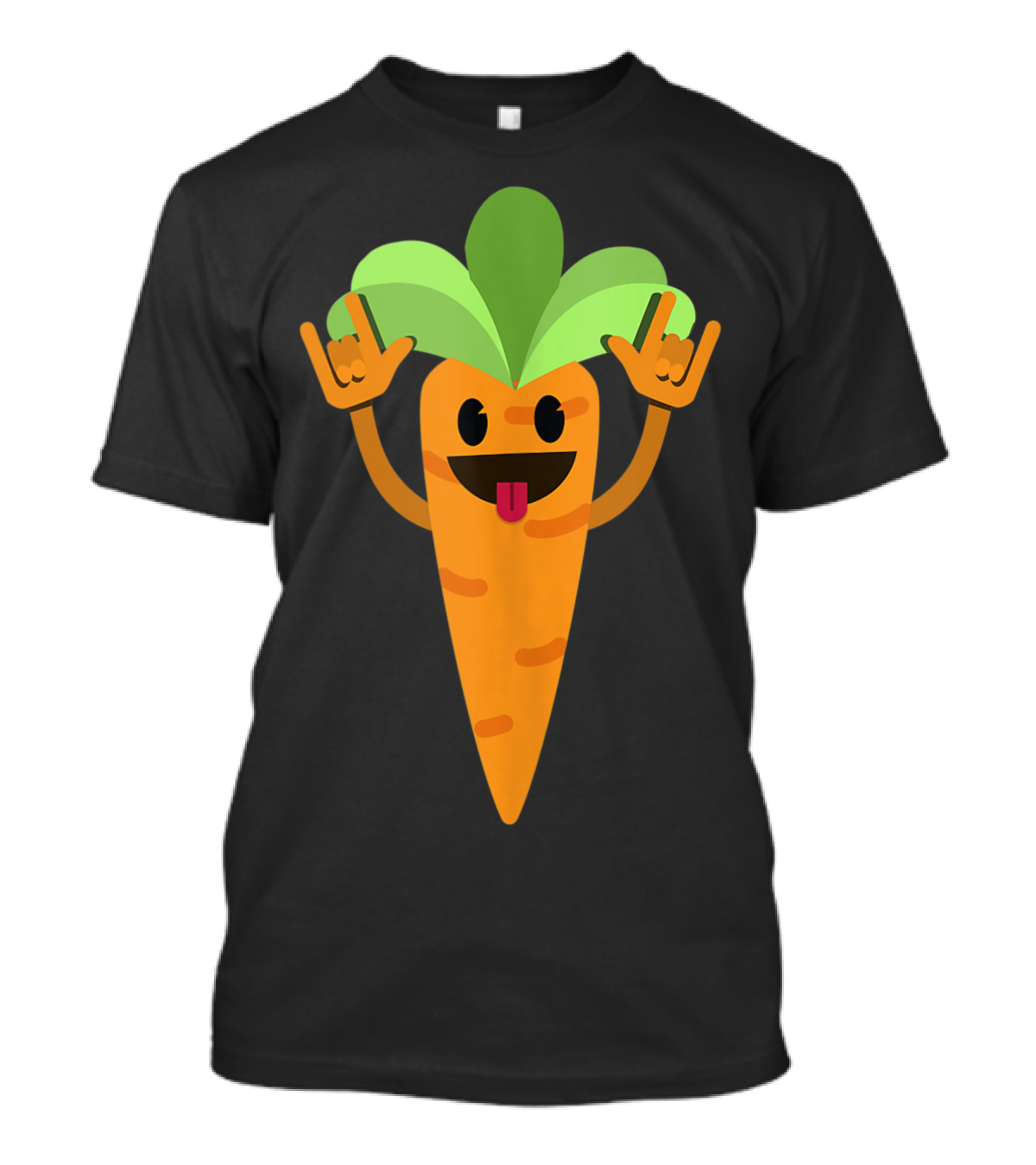 Dancing Carrot Root Vegetable Vegan Humor With Happy Expression T-Shirt