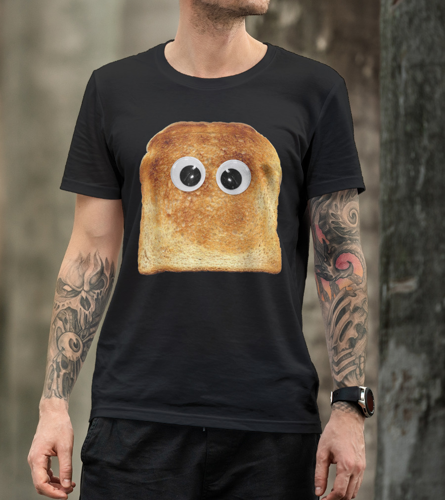 Googly Eye Toast Bread Silly Vegetarian Costume Eater T-Shirt