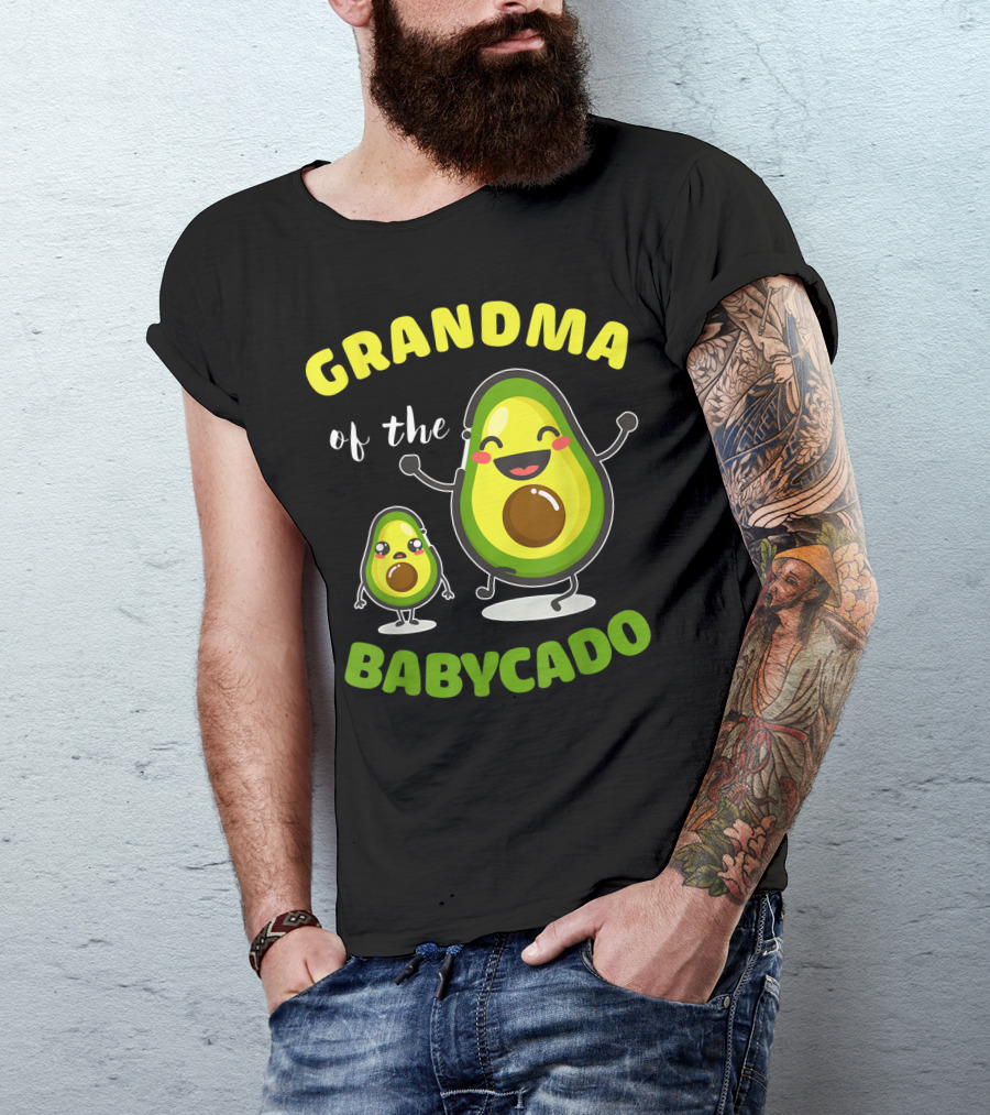 Grandma Of The Babycado Avocado Family Happy Avocado Duo T-Shirt