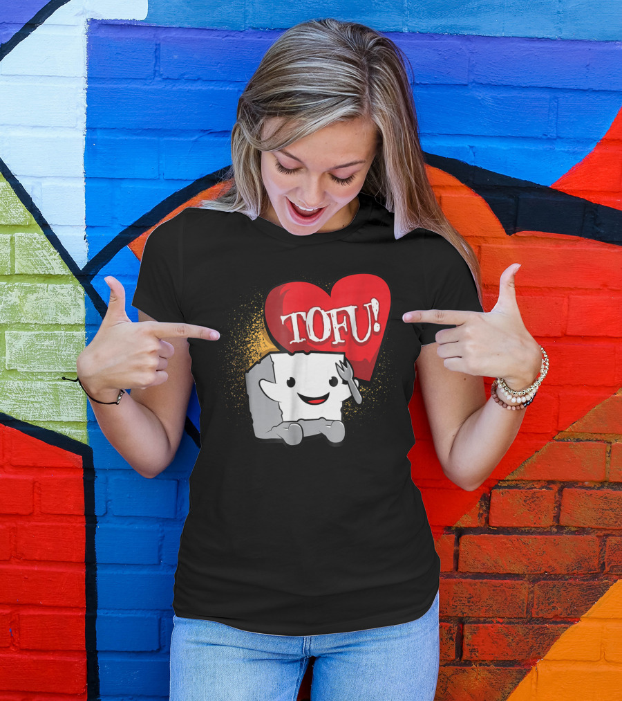 Heart Tofu Vegan Vegetarian Love T-Shirt