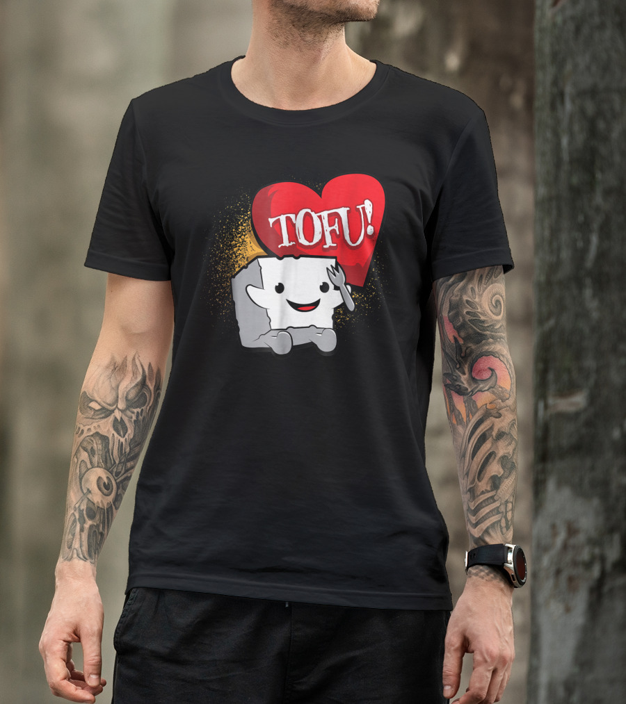 Heart Tofu Vegan Vegetarian Love T-Shirt