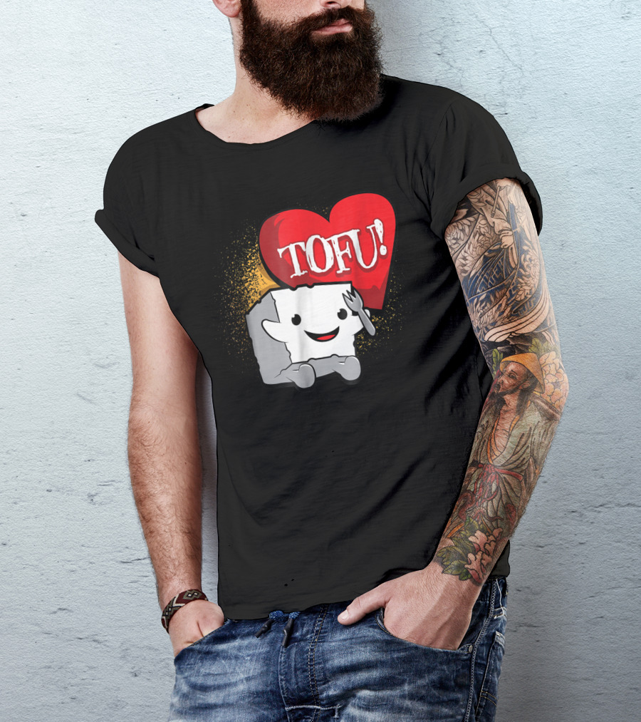 Heart Tofu Vegan Vegetarian Love T-Shirt