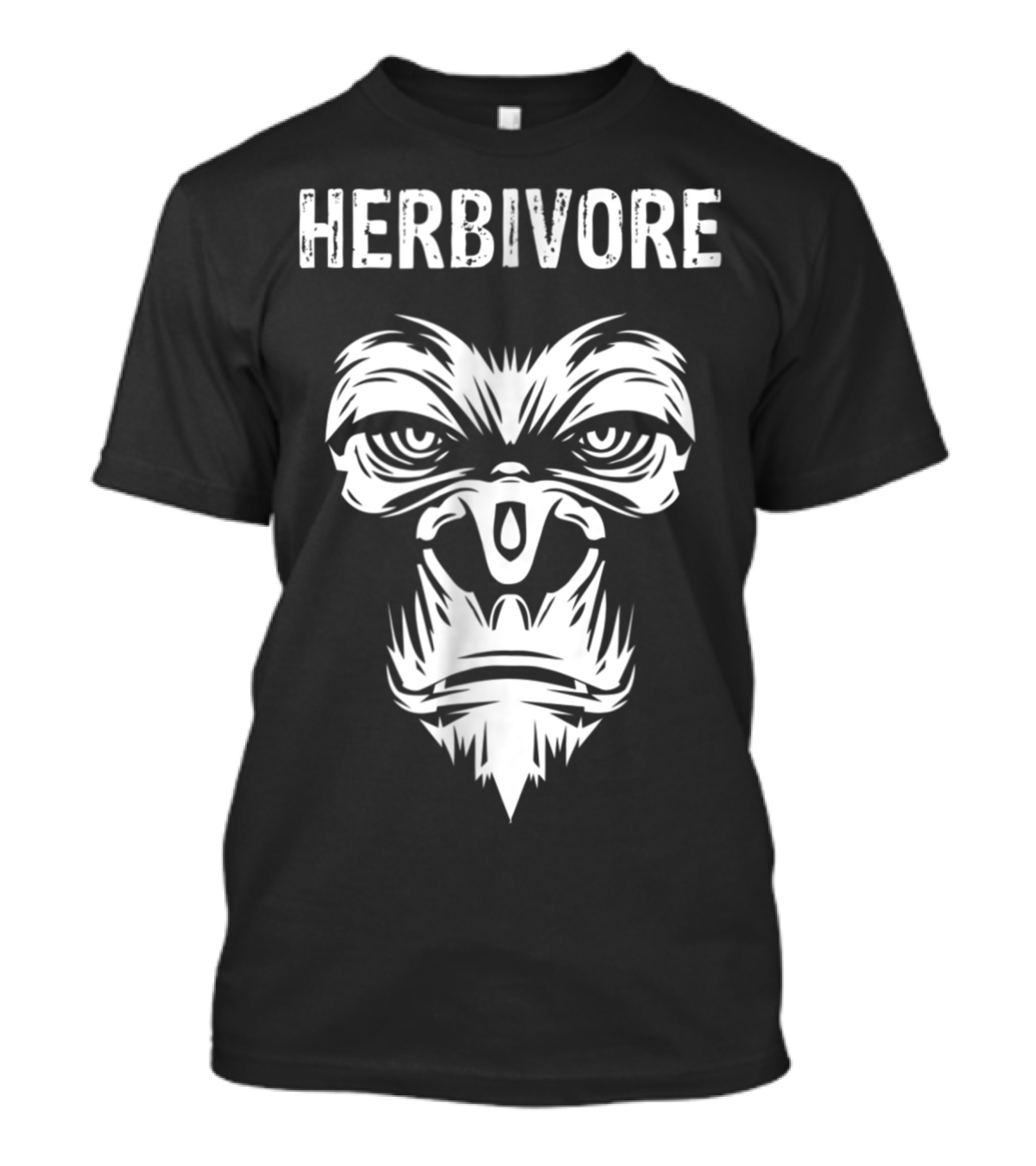 Herbivore Gorilla Face Vegetarian Vegan T-Shirt