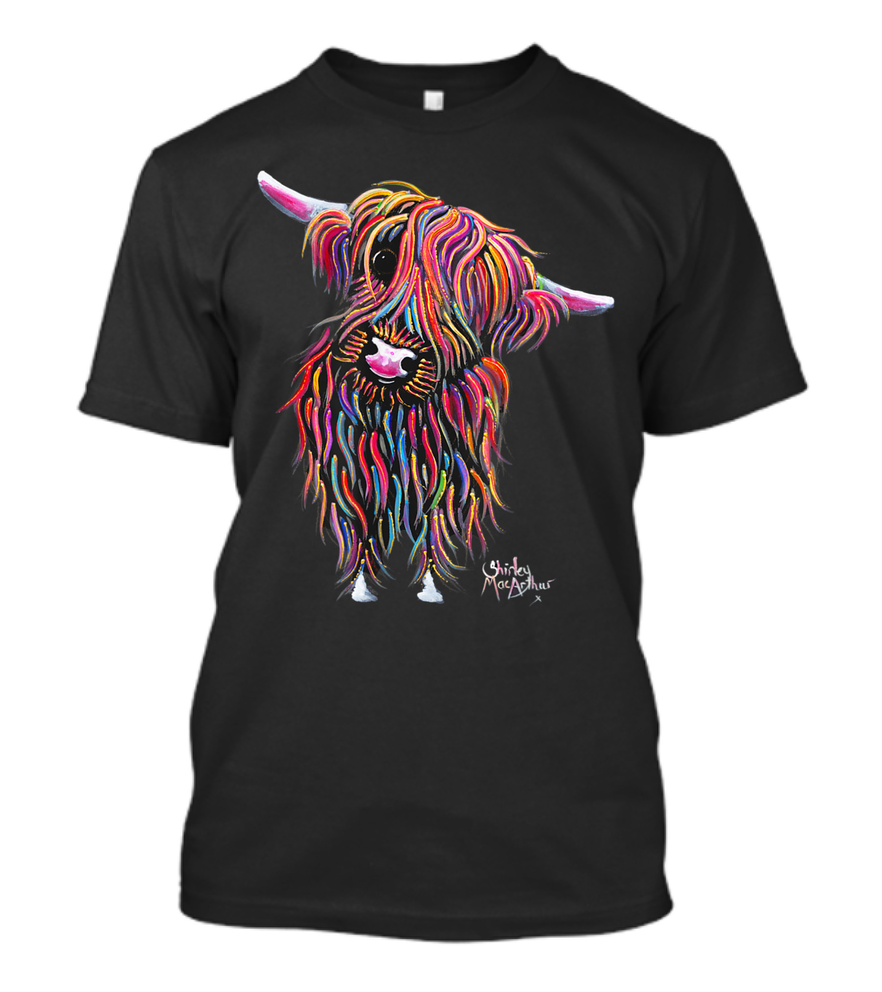 Highland Cow Print Animal Shirley MacArthur Bolly T-Shirt