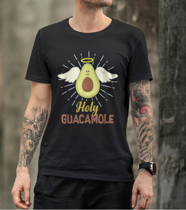 Holy Guacamole Guac Lover Vegan Angel Avocado With Wings And Halo T-Shirt