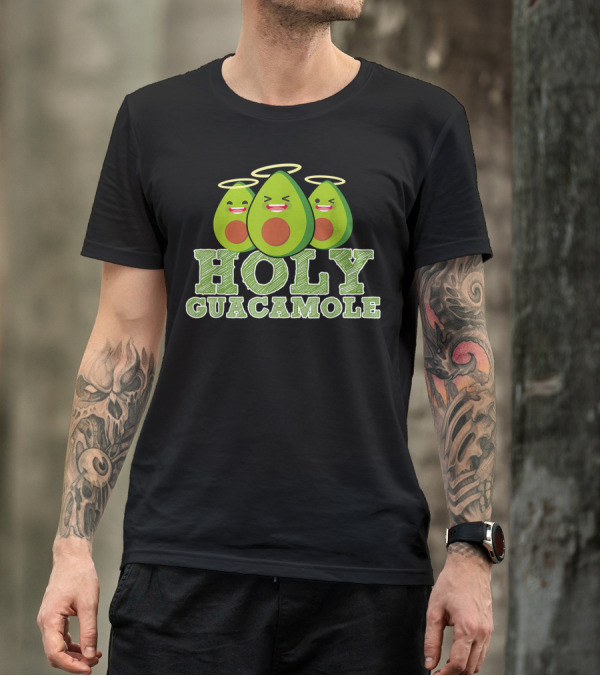 Holy Guacamole Halo Angel Avocado Trio T-Shirt