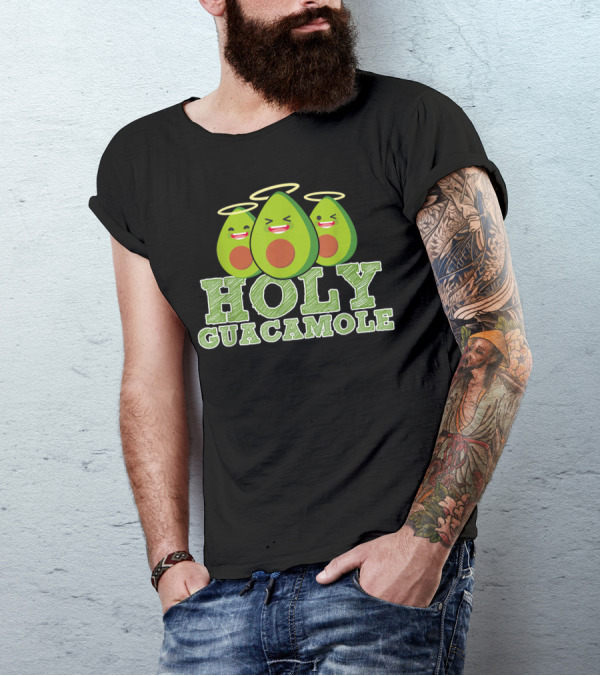 Holy Guacamole Halo Angel Avocado Trio T-Shirt
