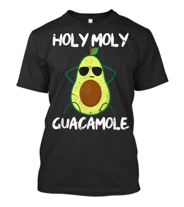 Holy Moly Guacamole Avocado Sunglasses Vegan Veganism T-Shirt