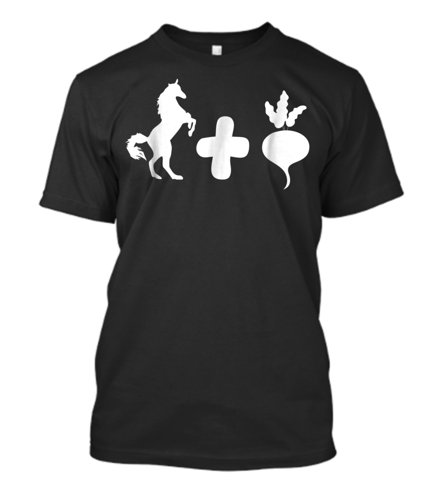 Horseradish Horse Plus Radish Vegan T-Shirt