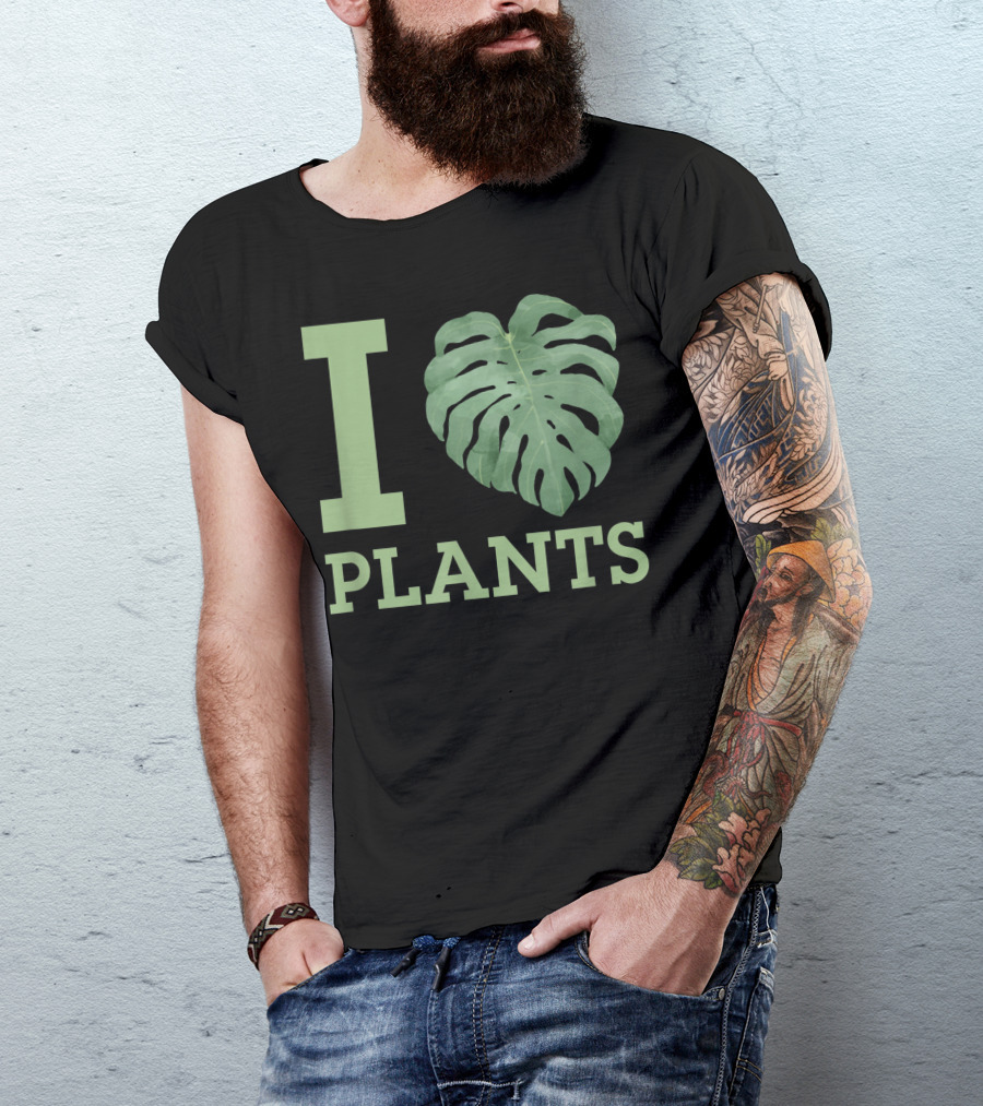 I Love Plants Monstera Heart Plant Lover T-Shirt