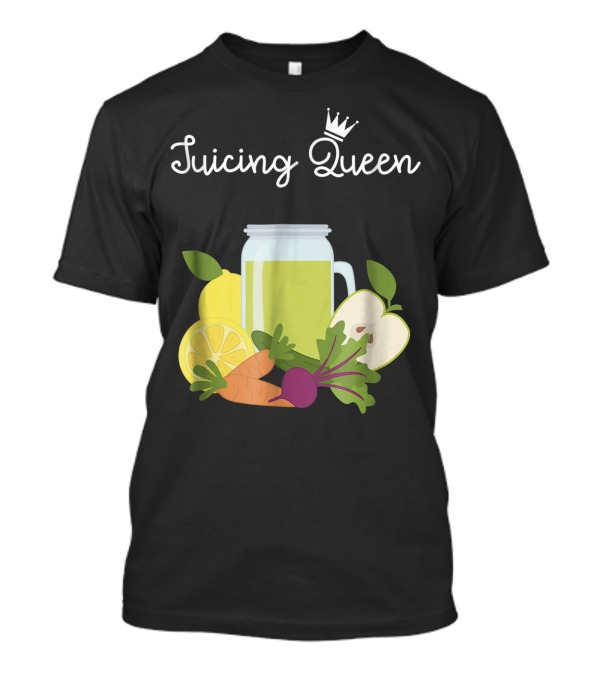 Juicing Queen Green Juice Vegetarian Vegan Crown Lemons Apples Carrots Beets T-Shirt