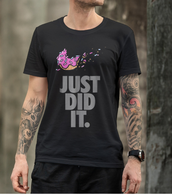 Just Did It Pink Donut Bite T-Shirt