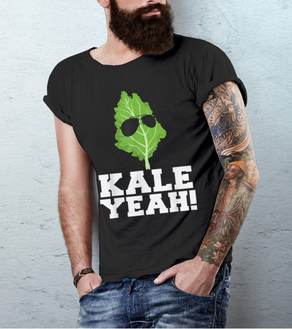 Kale Yeah Sunglasses Leaf Vegan Pun Kale Yeah T-Shirt