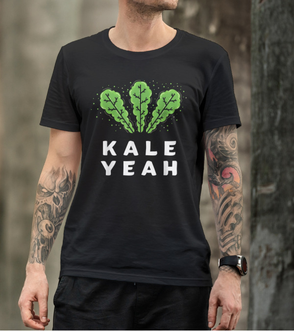 Kale Yeah Vegan Pun Leaf T-Shirt