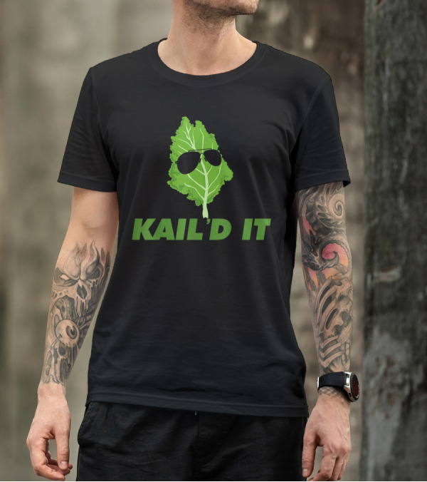 Kale'd It Vegan Pun Kale Yeah I'm Vegan Leaf Sunglasses T-Shirt