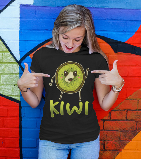 Kiwi Fruits Vegan Cute Character T-Shirt