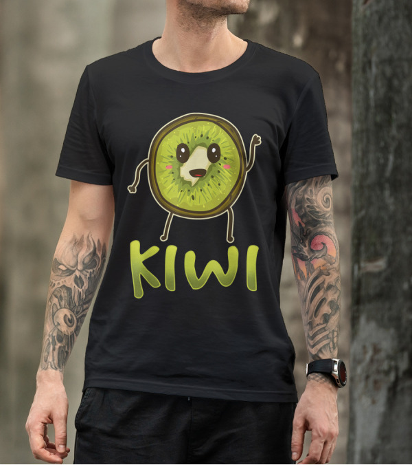 Kiwi Fruits Vegan Cute Character T-Shirt