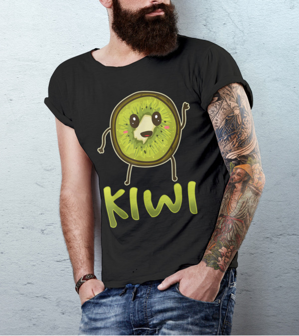 Kiwi Fruits Vegan Cute Character T-Shirt