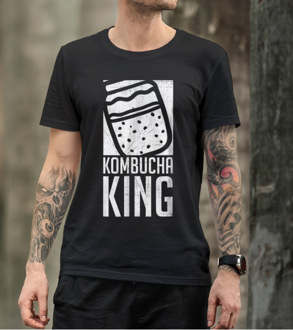 Kombucha King Vintage Style Jar With Dots T-Shirt