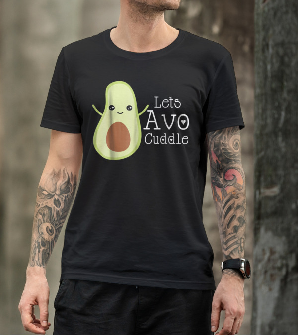 Lets Avo Cuddle Avocado Cute Cartoon T-Shirt