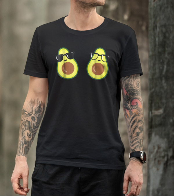 Lets Avocuddle Cool Avocado Vegan Vegetarian Holy Guacamole T-Shirt
