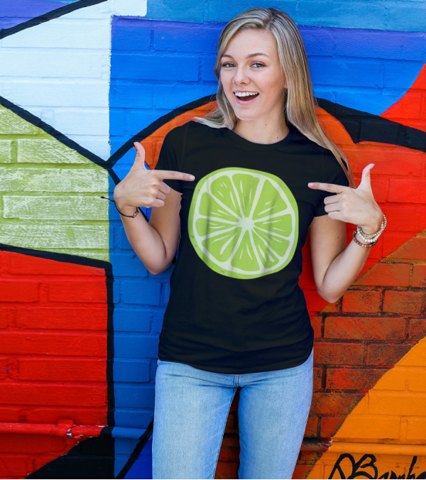 Lime Halloween Costume Fruit Salad Couples Ga Slice T-Shirt