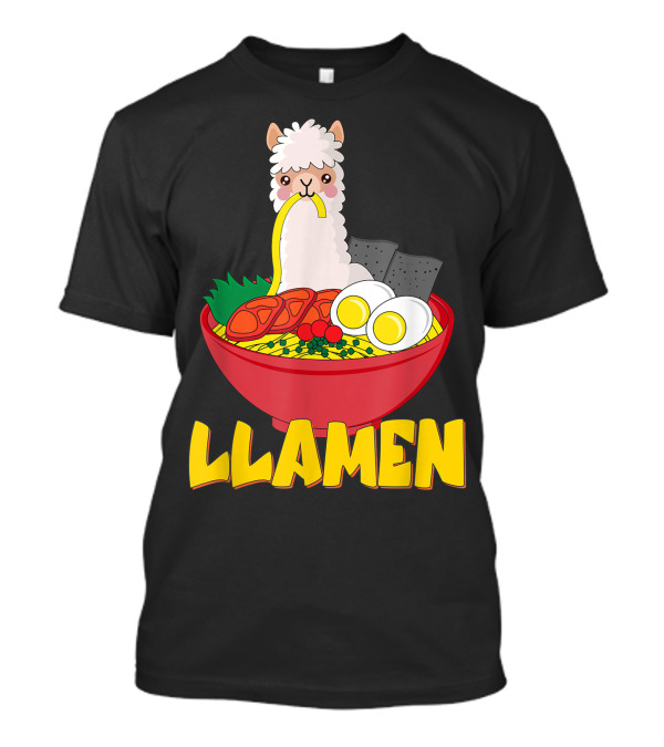 Llama Decor Ramen Soup Korean Llama Stuff LLAMEN T-Shirt