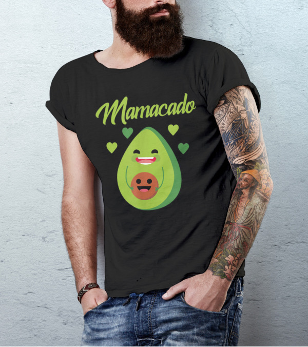 Mamacado Avocado Fruit Family Mom Queen T-Shirt