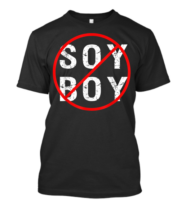 No Soy Boy Keto Carnivore Anti Vegan Text With Red Circle And Line T-Shirt