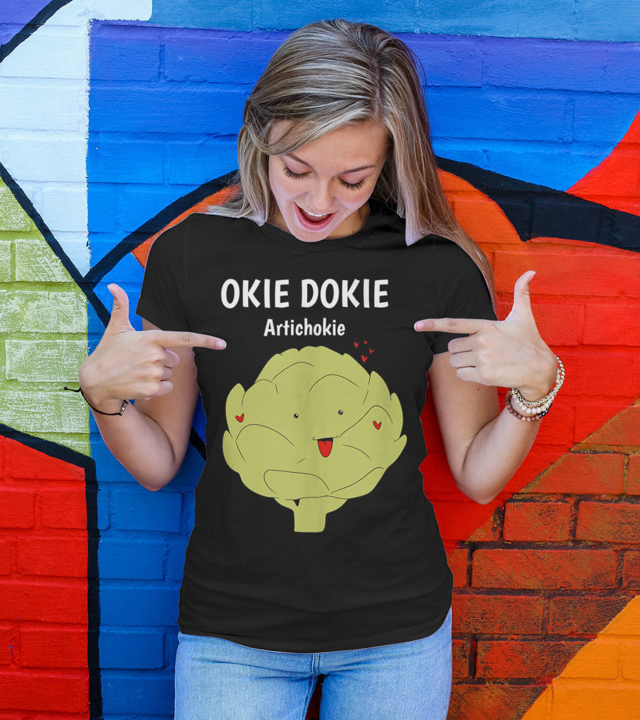 OKie Dokie Artichokie Cute Artichoke With Hearts T-Shirt