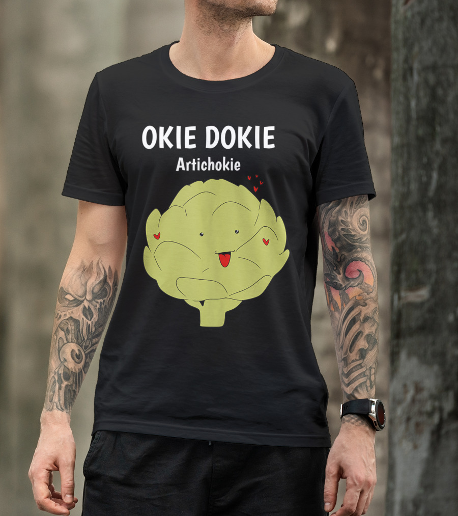OKie Dokie Artichokie Cute Artichoke With Hearts T-Shirt