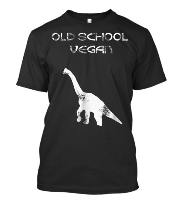 Old School Vegan Veggie Food Dinosaur T-Shirt