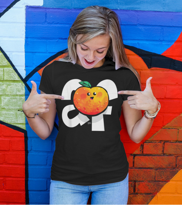 Peachy Af Kawaii Cute Peach Organic Fruit Vegan T-Shirt