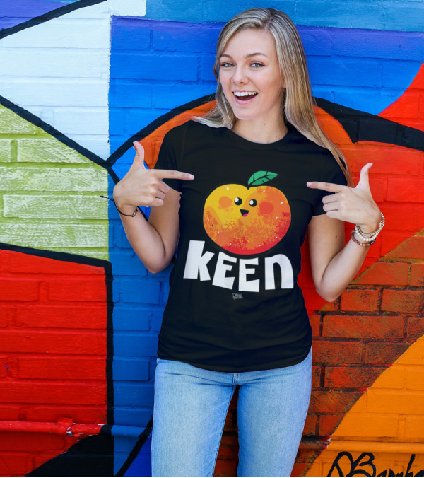 Peachy Keen Kawaii Smiling Peach Fruit T-Shirt