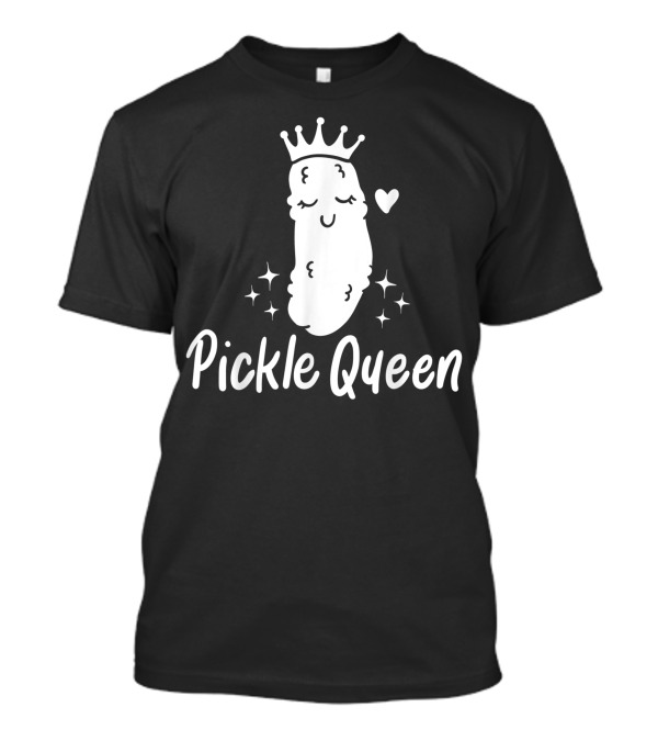 Pickle Queen Cucumber Sparkle Crown T-Shirt