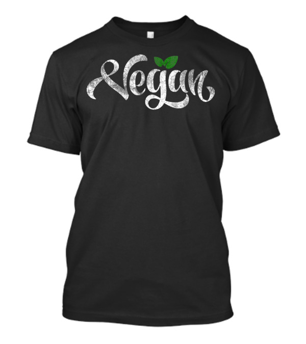 Vegan Lifestyle Plant Based Text With Leaf T-Shirt
