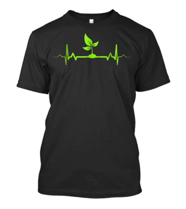 Heartbeat Plant Vegan Lover Greenery T-Shirt