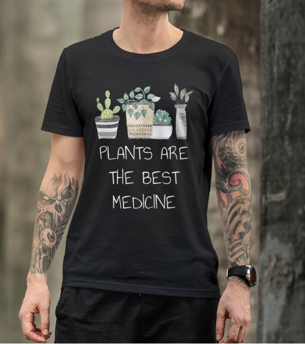 Plants Are The Best Medicine Plant Medicine Product Wfpbd T-Shirt